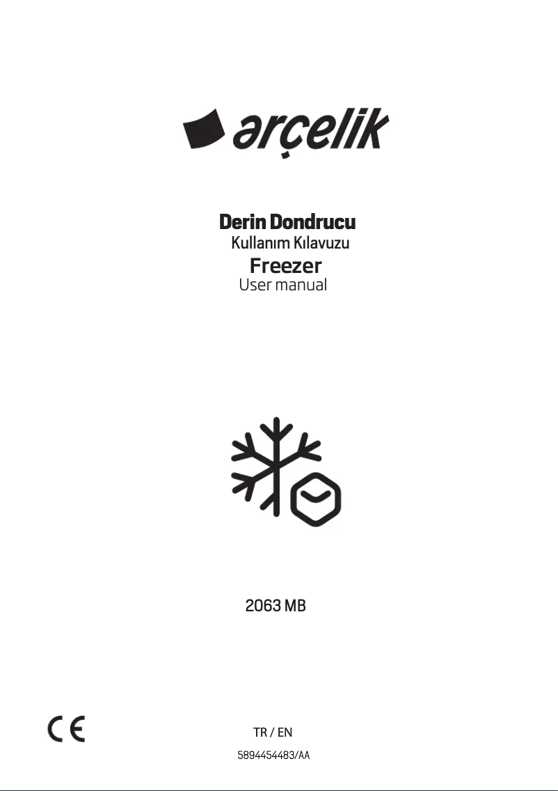 Page n°1 - Manuel utilisateur Arçelik 2063 MB