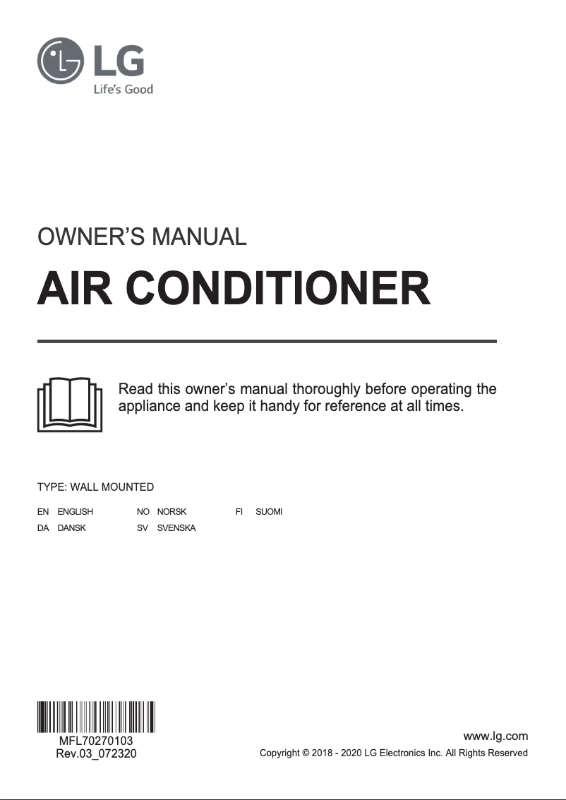 Page 1 de la notice Manuel utilisateur LG F12KM