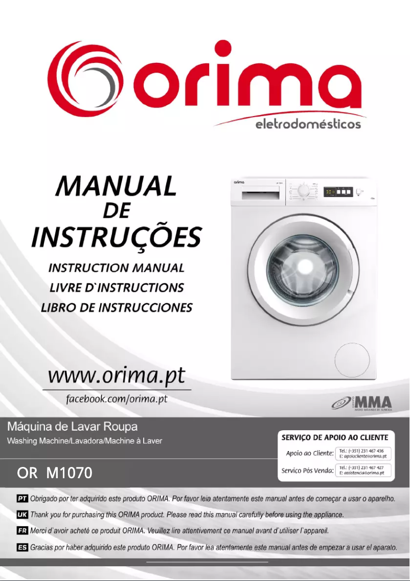 Page n°1 - Manuel utilisateur Orima ORM 1070 W