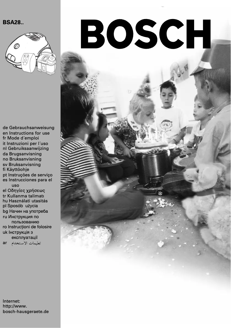 Page n°1 - Manuel utilisateur Bosch Sphera 28 BSA 2800