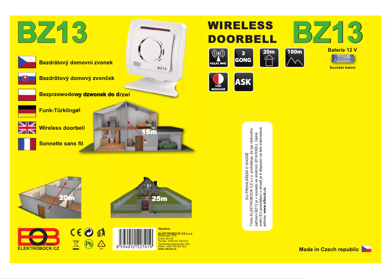 Page n°1 - Manuel utilisateur Elektrobock BZ13
