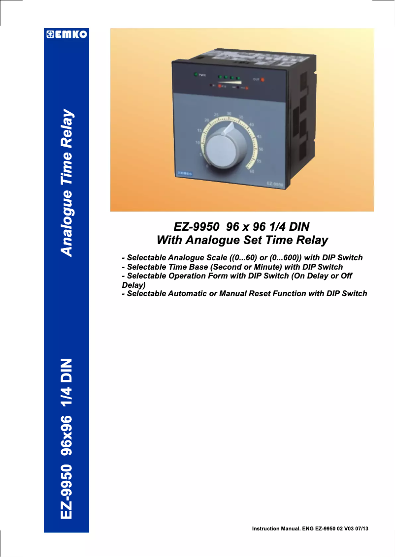 Image de la première page du manuel de l'appareil EZ-9950