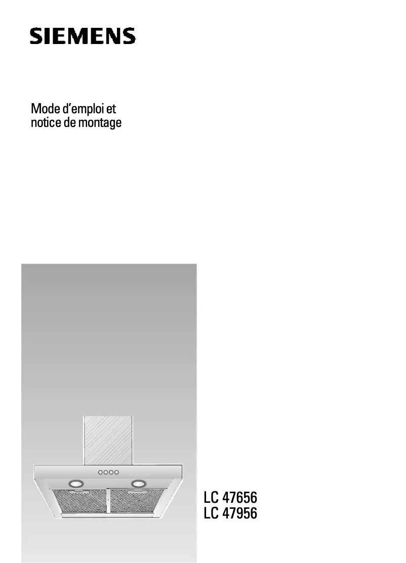 Page 1 de la notice Manuel utilisateur Siemens LC657BC20