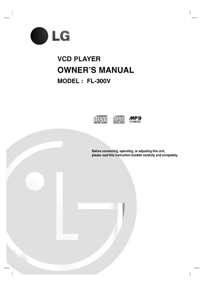 Page 1 de la notice Manuel utilisateur LG FL-300V
