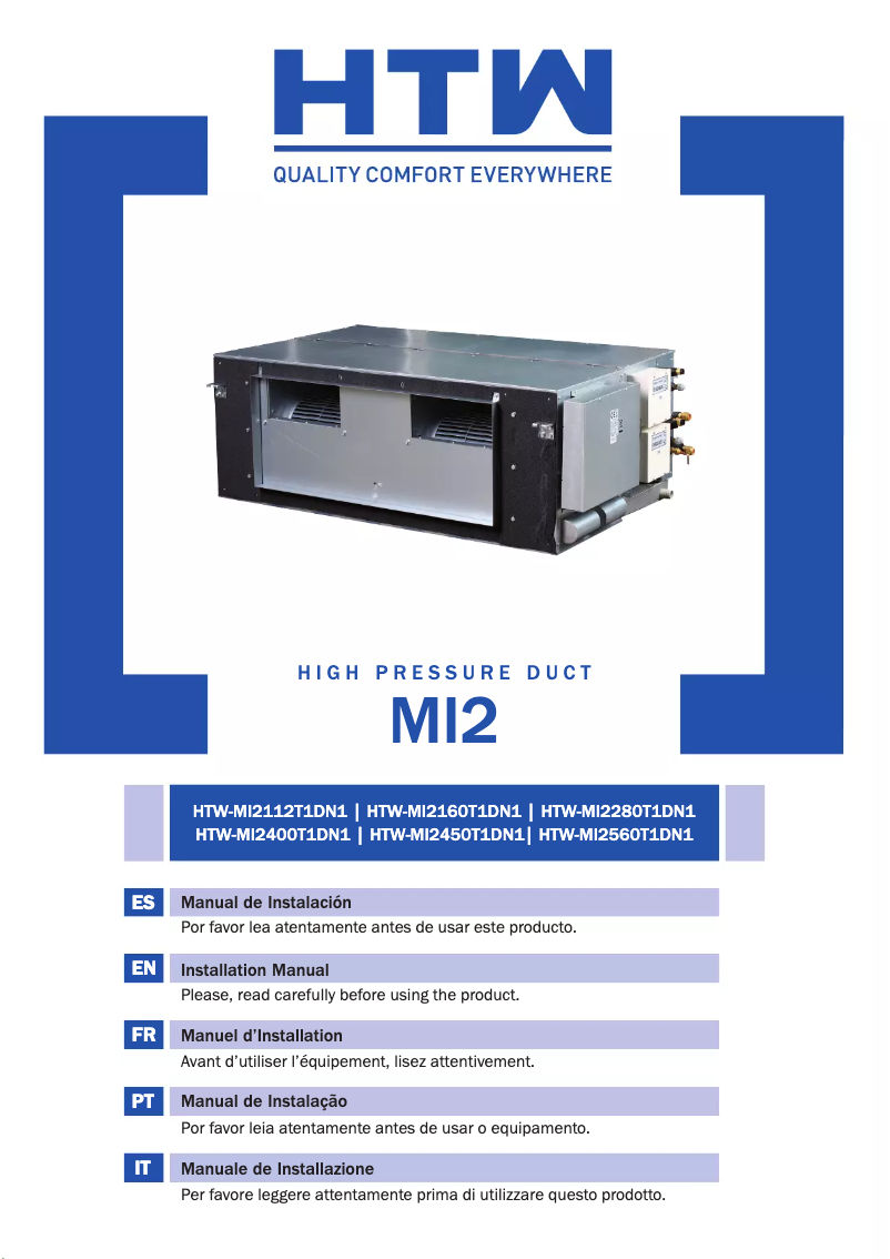 Page 1 de la notice Manuel utilisateur HTW MI2