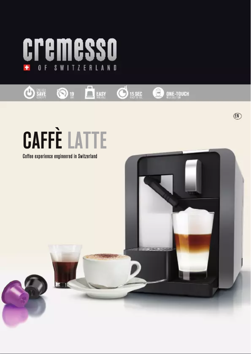 Page n°1 - Manuel utilisateur Cremesso Caffe Latte