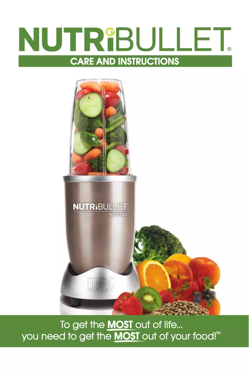 Page 1 de la notice Manuel utilisateur NutriBullet 900