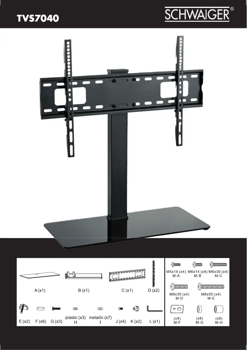 Page 1 de la notice Manuel utilisateur Schwaiger TVS7040 511