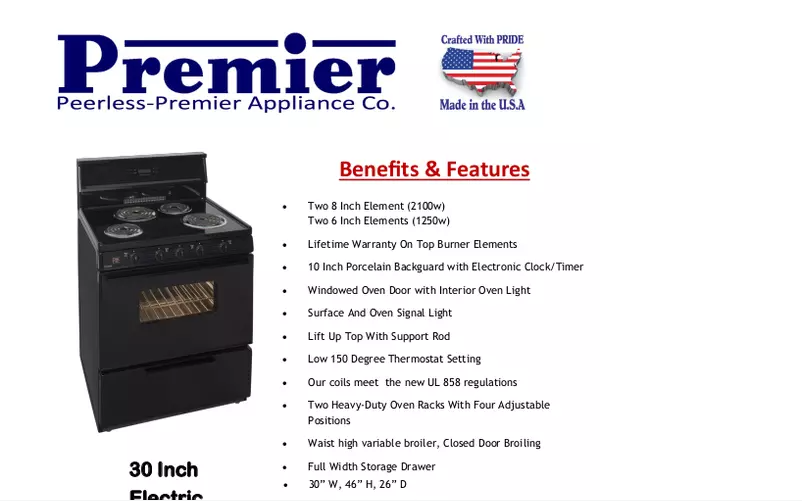 Page 1 de la notice Manuel utilisateur Premier EDK240BP