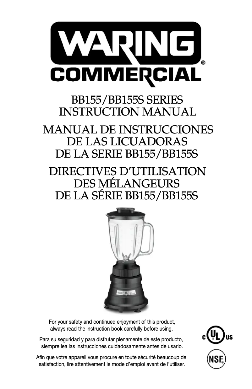 Image de la première page du manuel de l'appareil BB155S