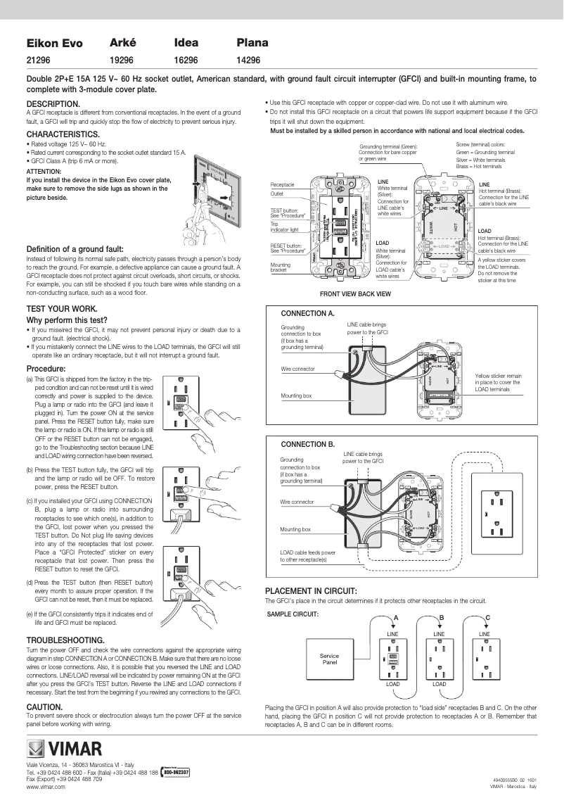 Image de la première page du manuel de l'appareil 21296.B