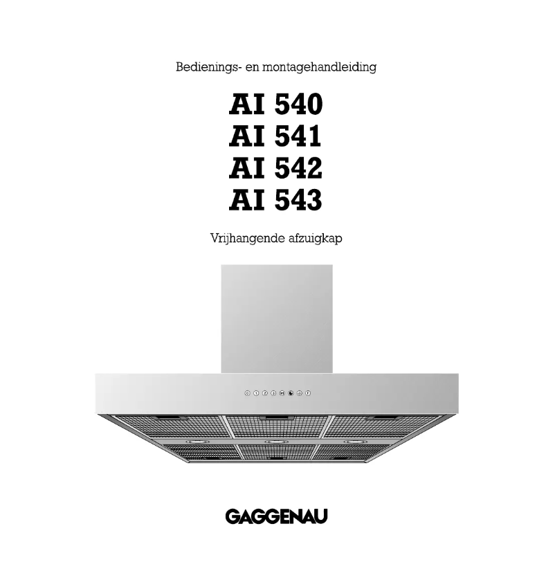Página 1 del manual Manual de usuario Gaggenau AI540100