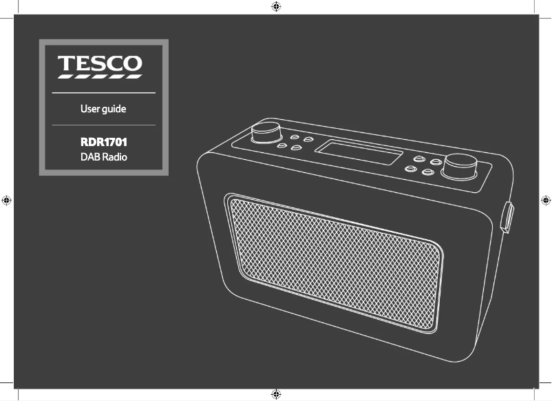 Page 1 de la notice Manuel utilisateur Tesco RDR1701