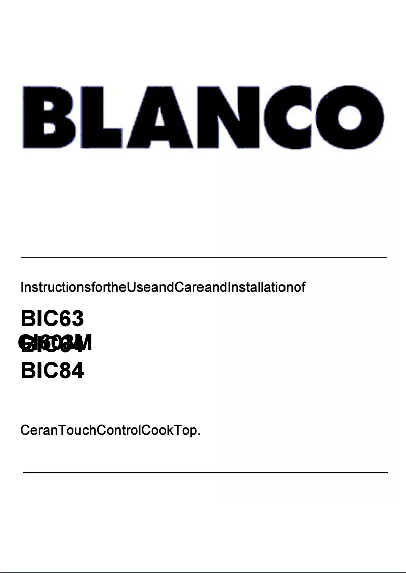 Image de la première page du manuel de l'appareil CI603M