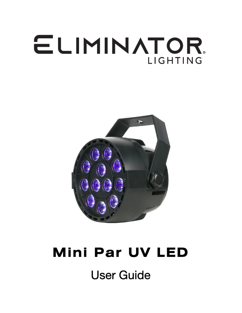 Image de la première page du manuel de l'appareil Mini Par UV LED