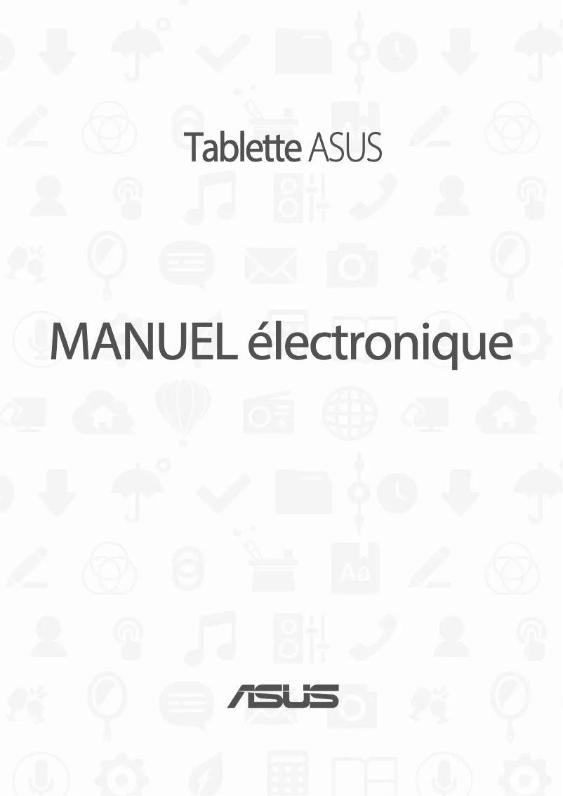 Page 1 de la notice Manuel utilisateur Asus ZenPad 3S