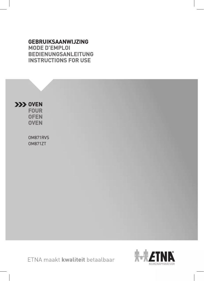 Page n°1 - Manuel utilisateur Etna OM871RVS