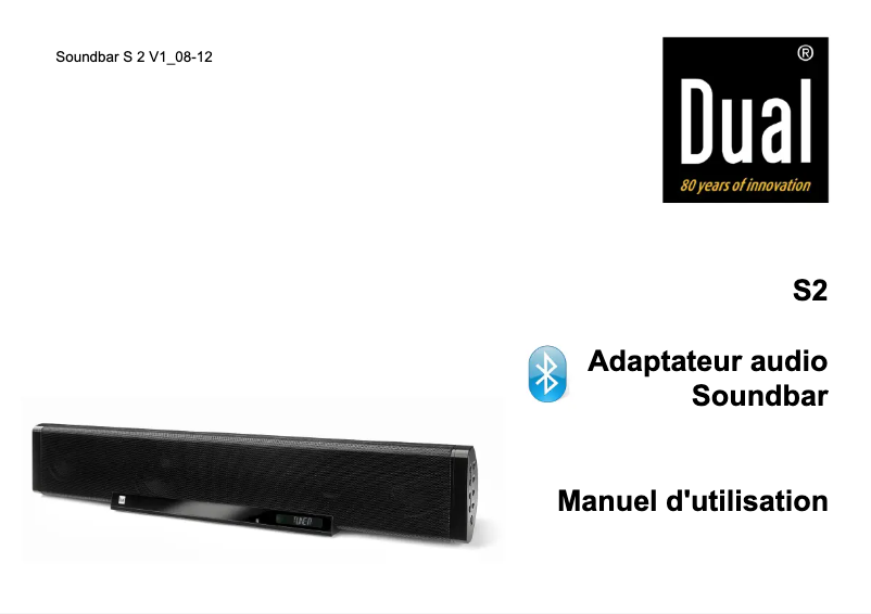 Page 1 de la notice Manuel utilisateur Dual S2