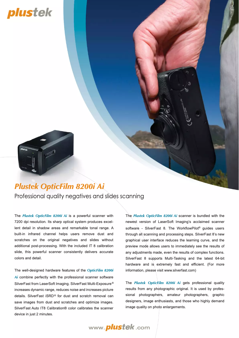 Page n°1 - Manuel utilisateur Plustek Optic Film 8200i Ai