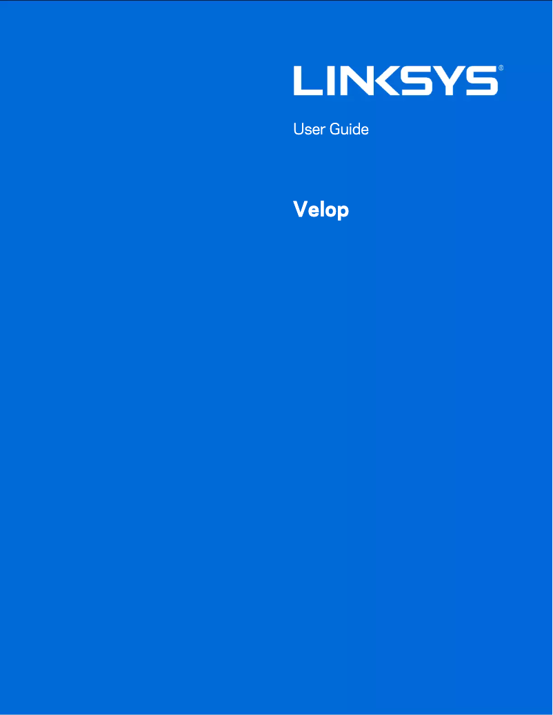 Page 1 of the manual User Manual Linksys Velop AC4800