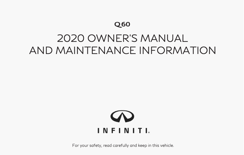 Image de la première page du manuel de l'appareil Q60 (2020)