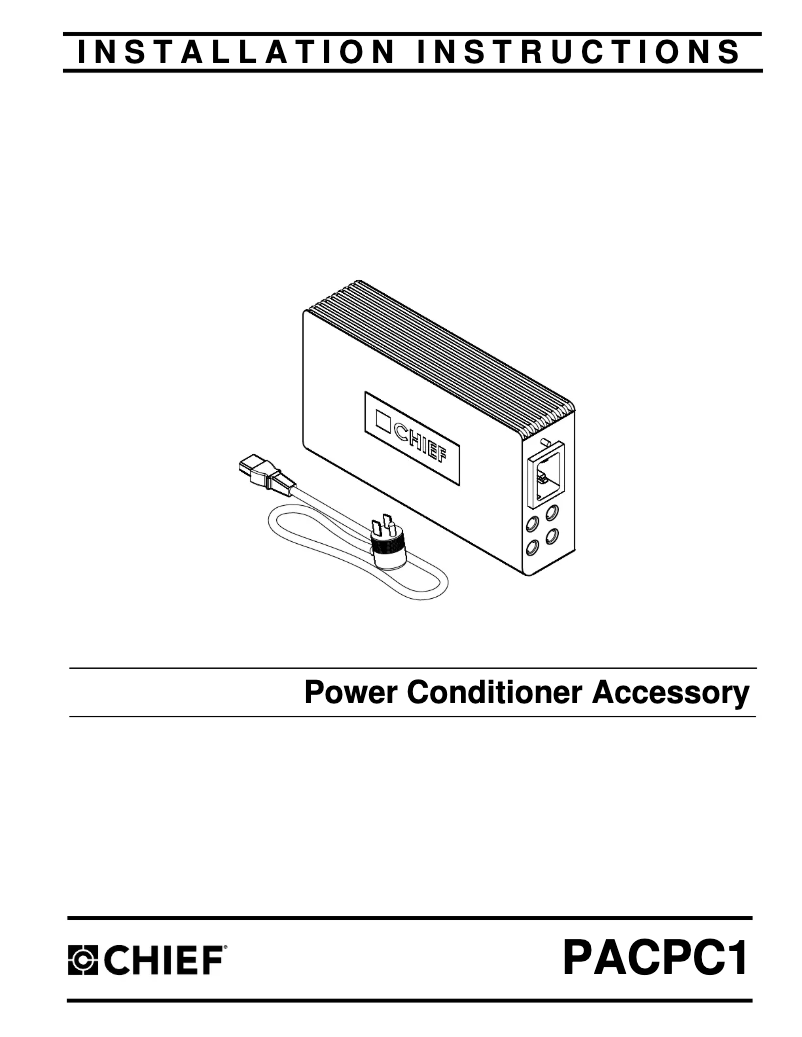 Página 1 del manual Manual de usuario Chief PACPC1