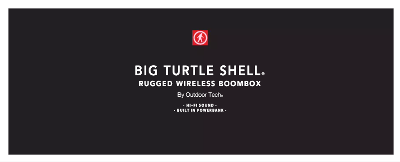 Page n°1 - Manuel utilisateur Outdoor Tech The Big Turtle Shell