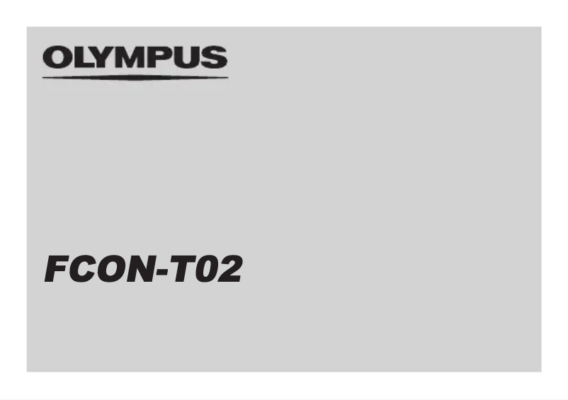 Page 1 of the manual User Manual Olympus FCON‑T02