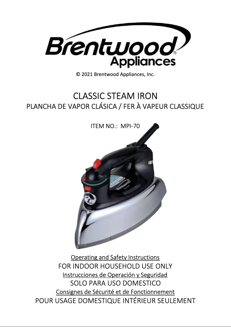 Página 1 del manual Manual de usuario Brentwood MPI-70