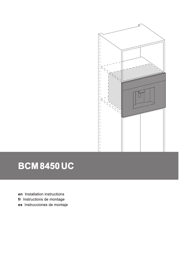 First page image of the manual for BCM8450UC