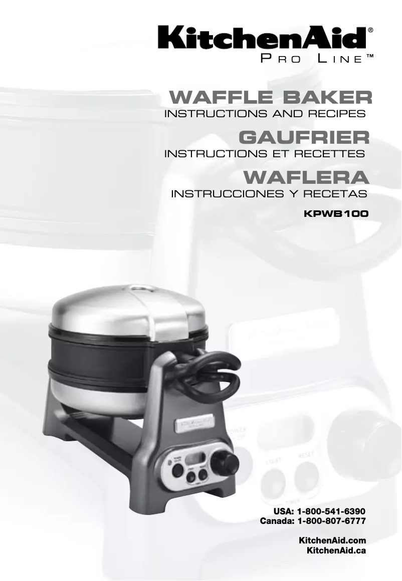 Page 1 de la notice Manuel utilisateur KitchenAid KPWB100