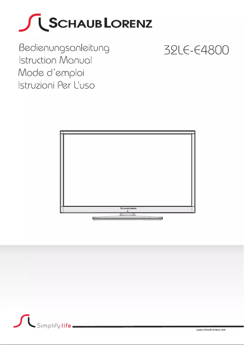 Image de la première page du manuel de l'appareil 32LE-E4800