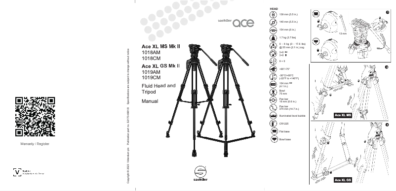Image de la première page du manuel de l'appareil Ace XL CF GS Mk II