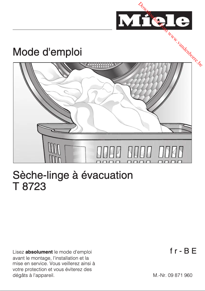 Página 1 del manual Manual de usuario Miele T 8723 LW