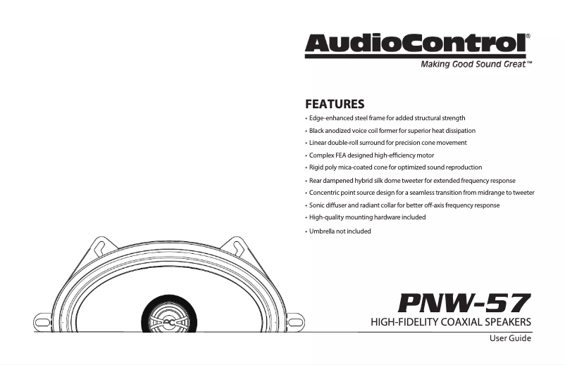 Página 1 del manual Manual de usuario AudioControl PNW-57