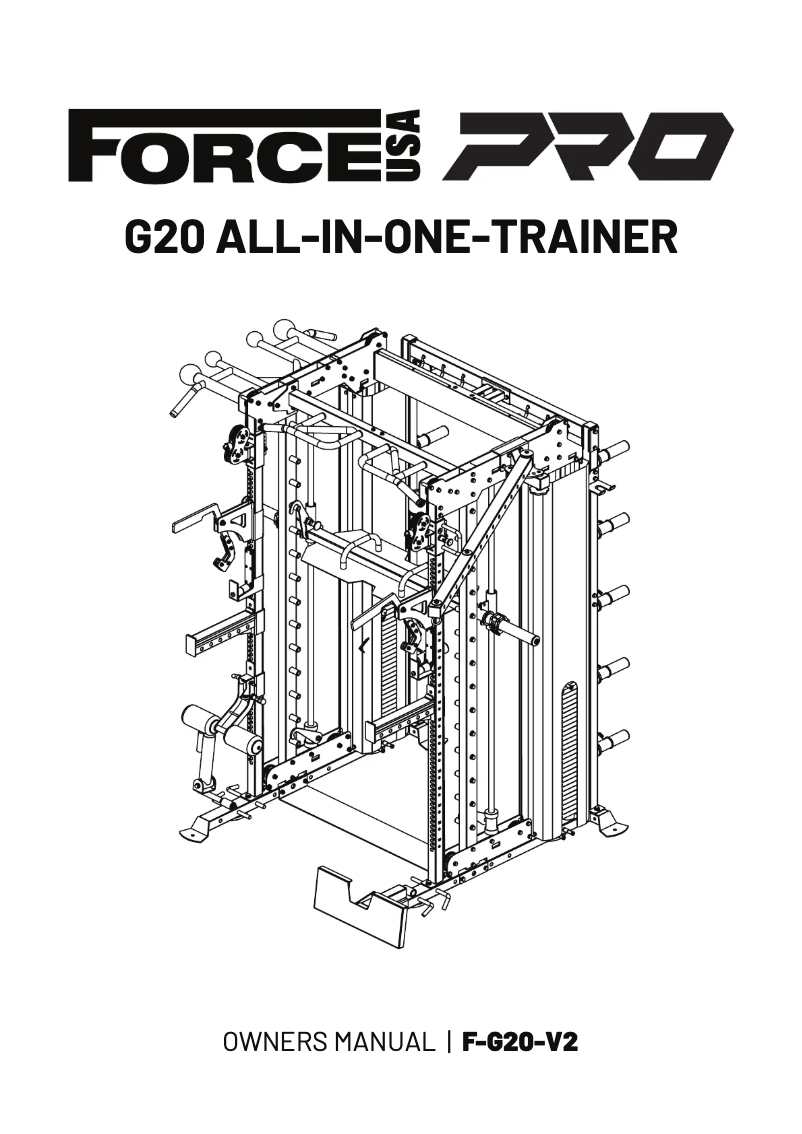 Page n°1 - Manuel utilisateur Force USA F-G20-V2