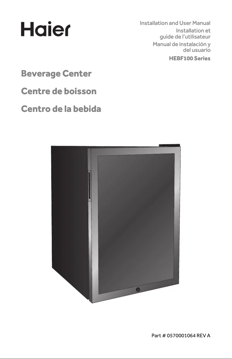 Image de la première page du manuel de l'appareil HEBF100BXS