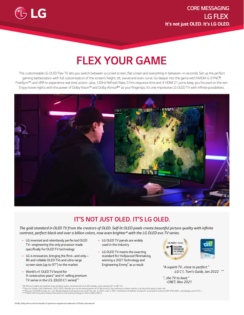 Page 1 de la notice Brochure LG 42LX3QPUA