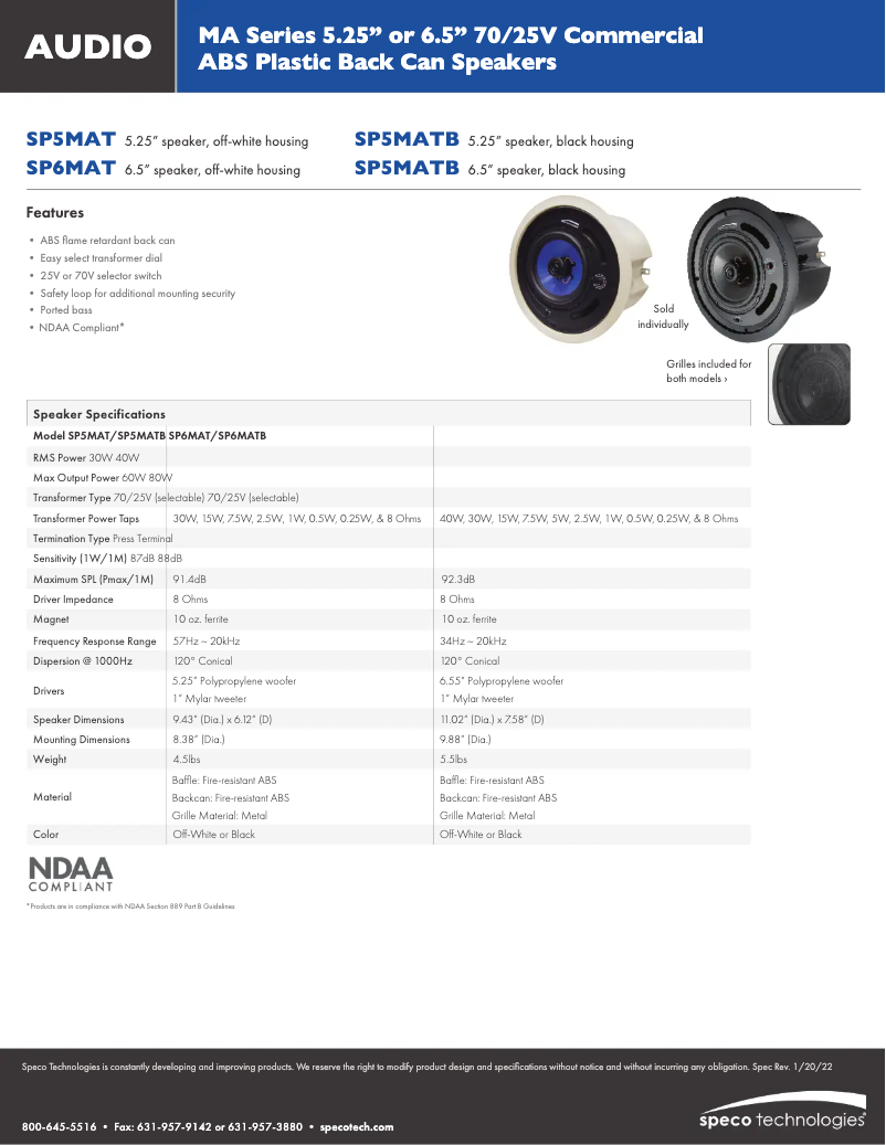 Image de la première page du manuel de l'appareil SP5MATB