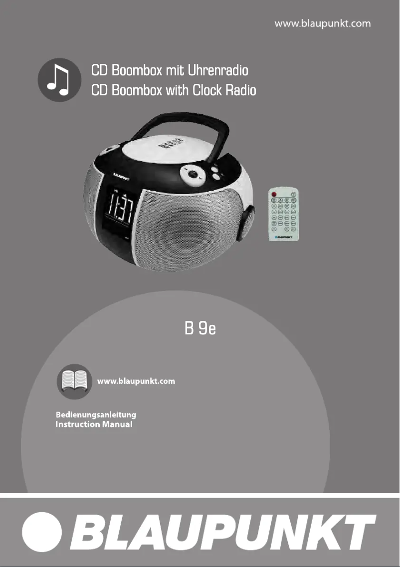 Page n°1 - Manuel utilisateur Blaupunkt B9E