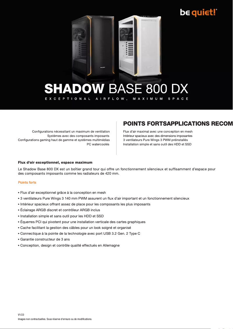 Image de la première page du manuel de l'appareil Shadow Base 800 DX