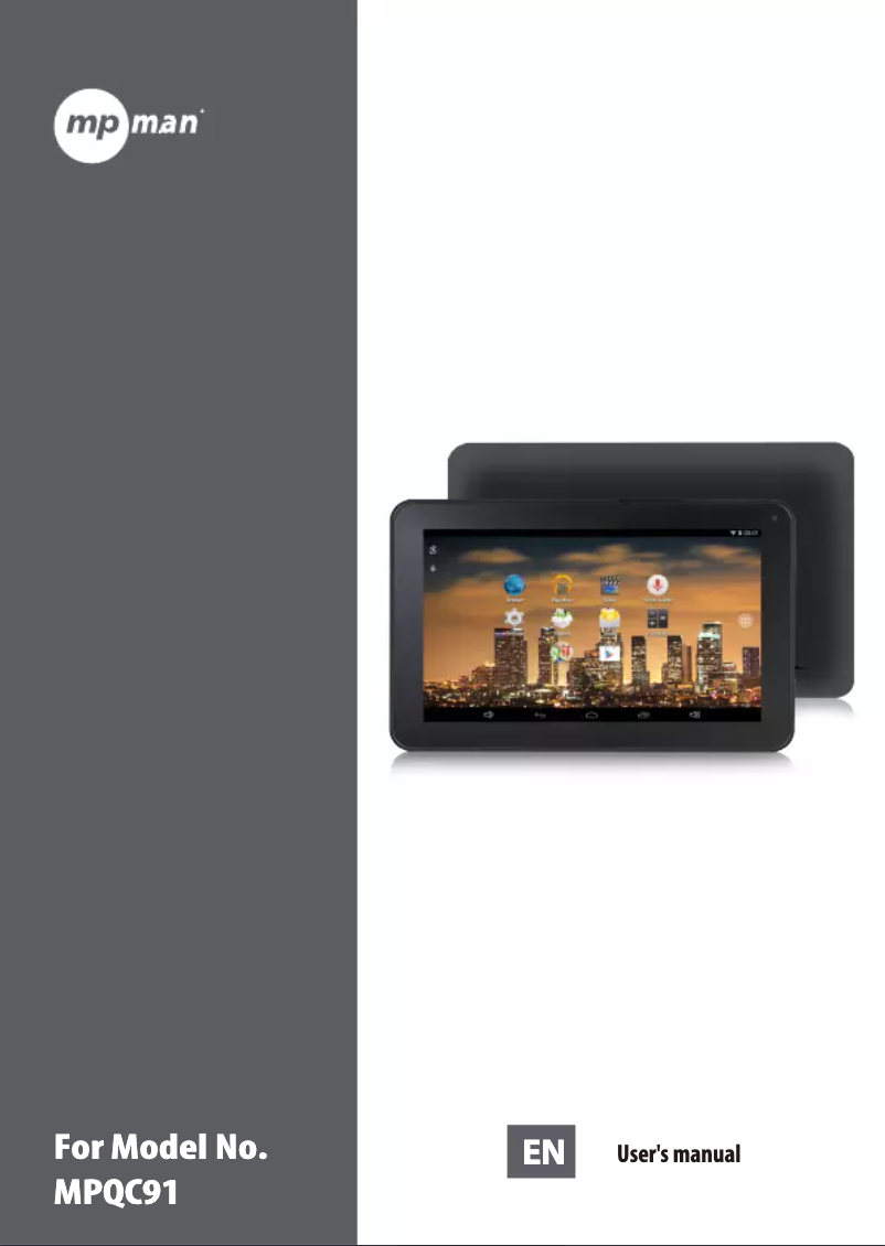 Page 1 de la notice Manuel utilisateur Mpman MPQC91