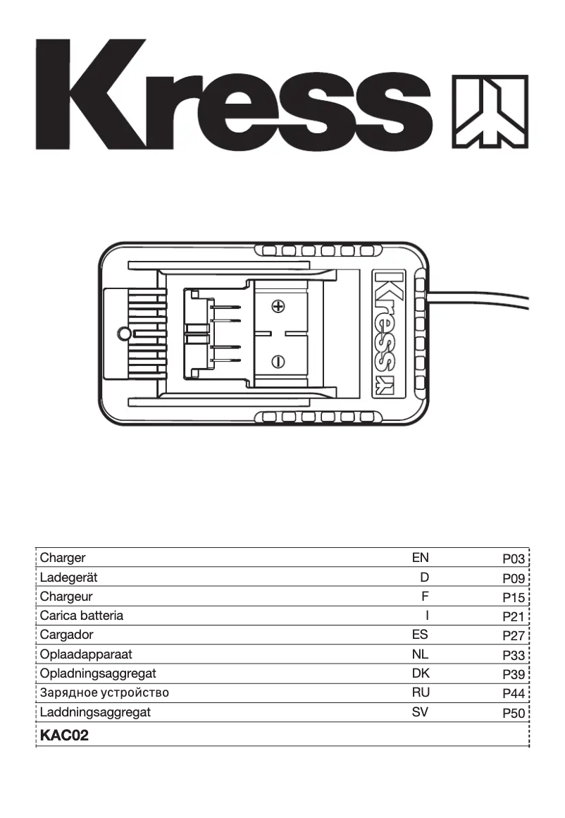Page 1 de la notice Manuel utilisateur Kress KAC02