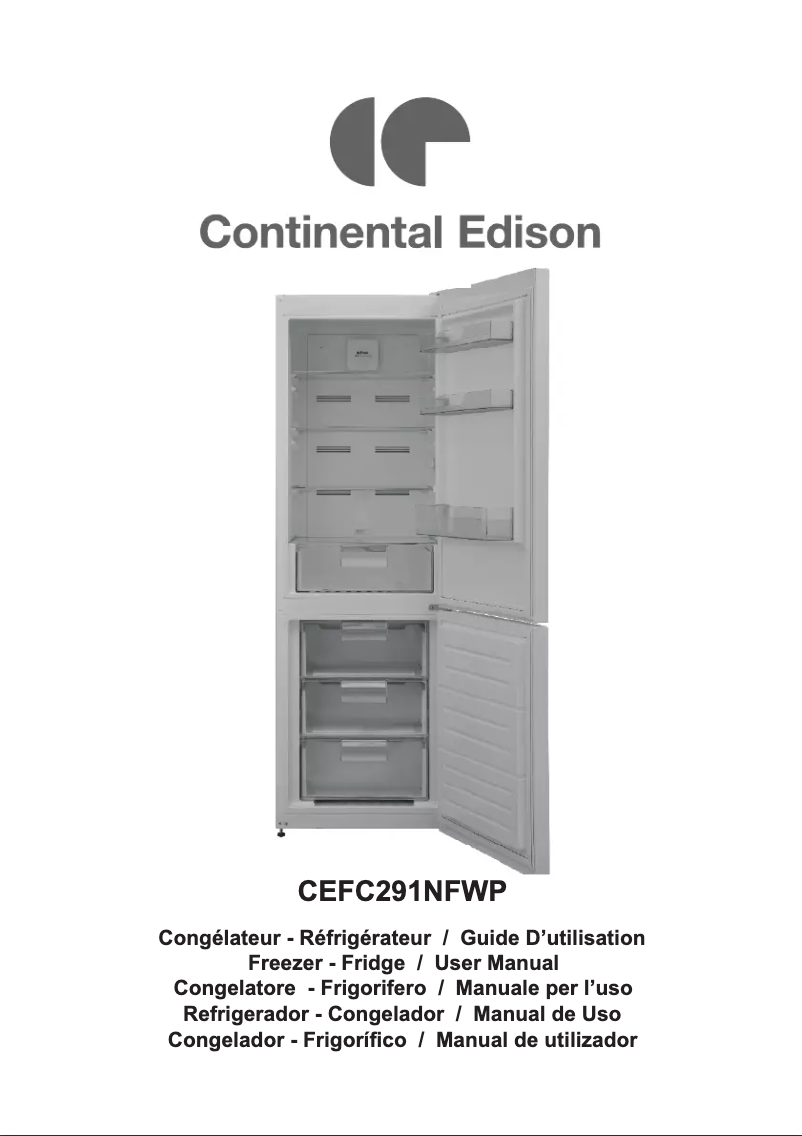 Page n°1 - Manuel utilisateur Continental Edison CEFC291NFWP