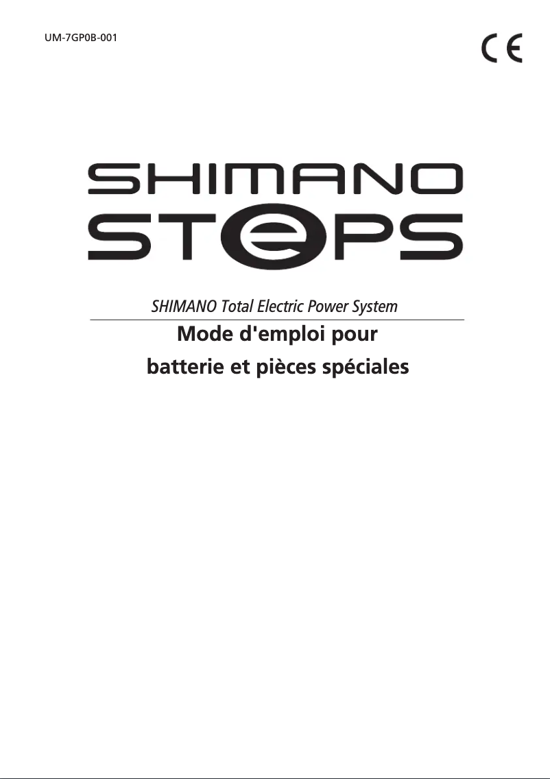 Page 1 de la notice Manuel utilisateur Shimano EC-E6000-10