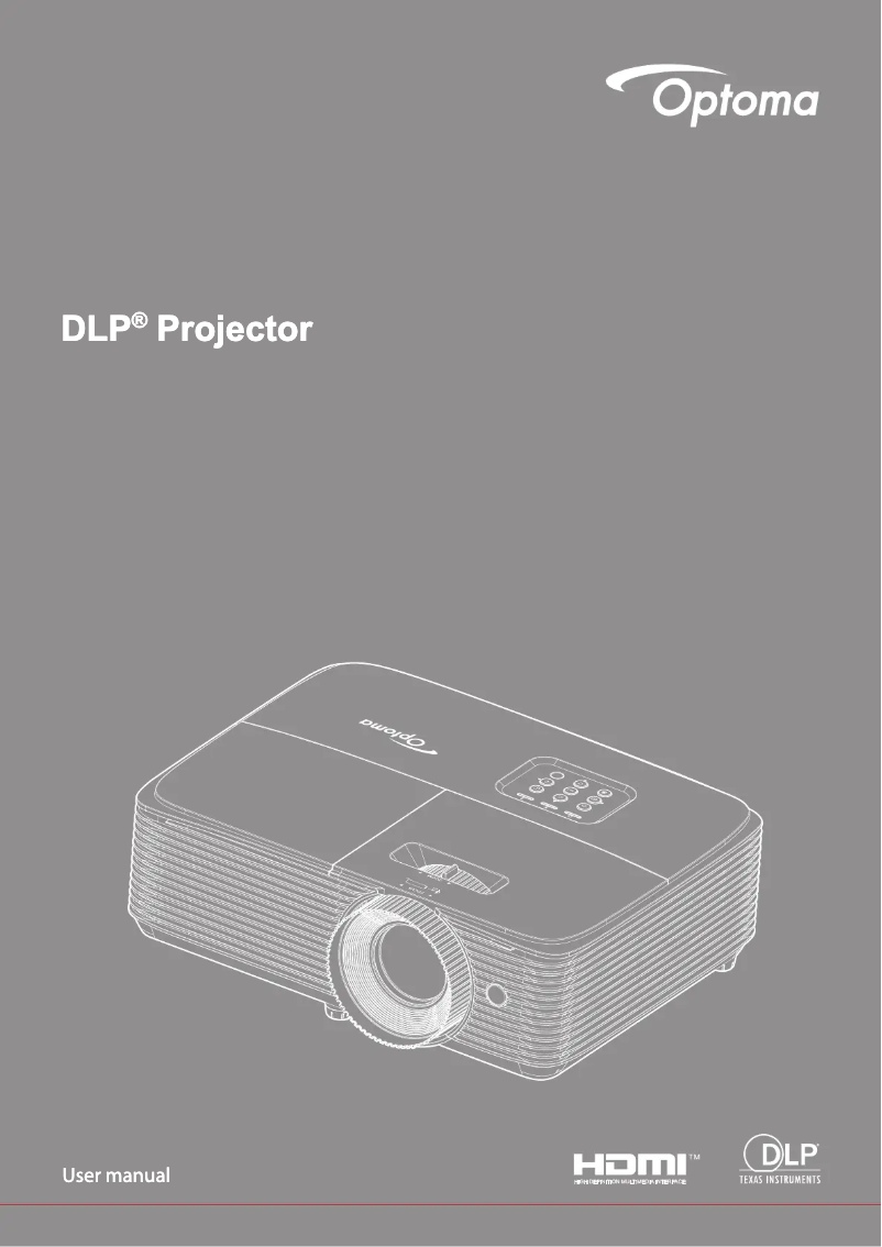 Page n°1 - Manuel utilisateur Optoma X381