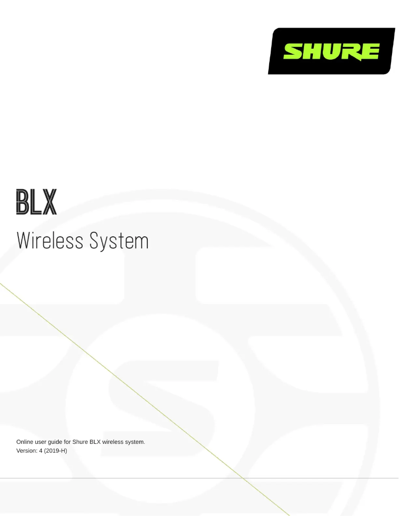 Page n°1 - Manuel utilisateur Shure BLX188/CVL
