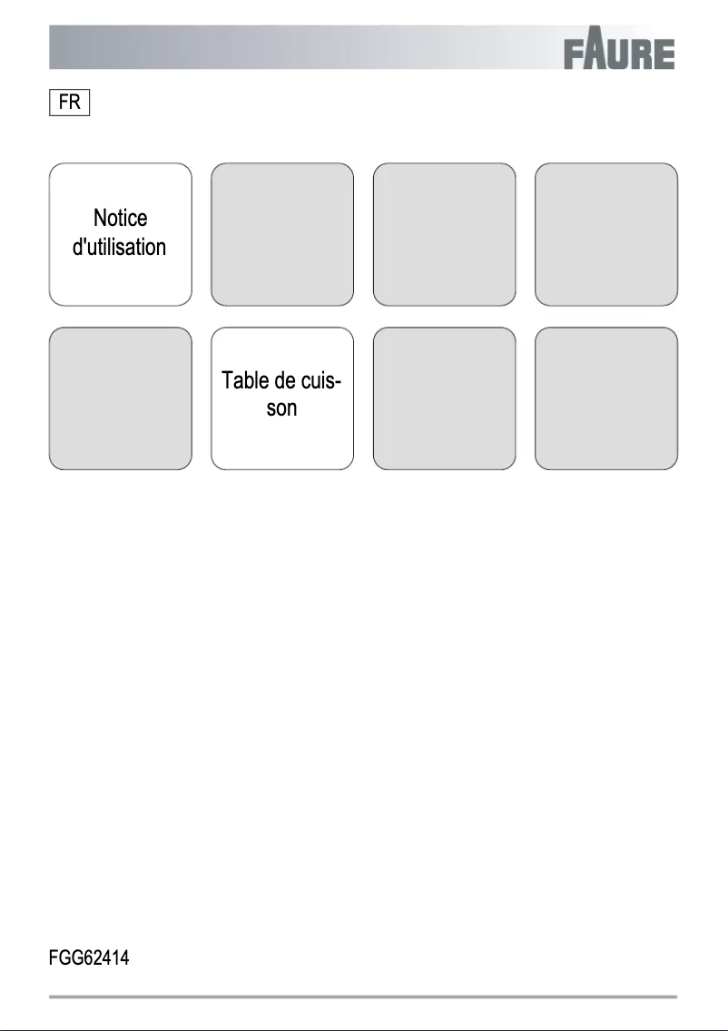 Page n°1 - Manuel utilisateur Faure FGG62414TA