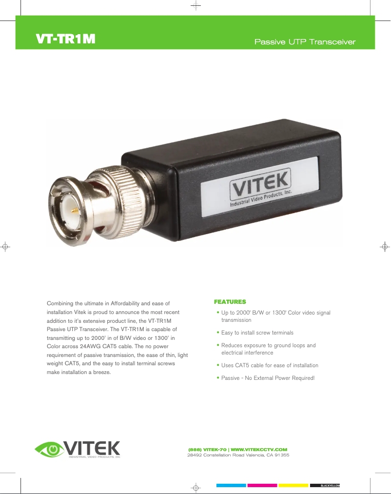 Image de la première page du manuel de l'appareil VT-TR1M