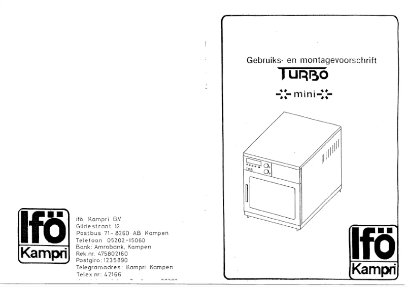 Page n°1 - Manuel utilisateur Ifö Kampri Turbo-Mini (6 buttons)